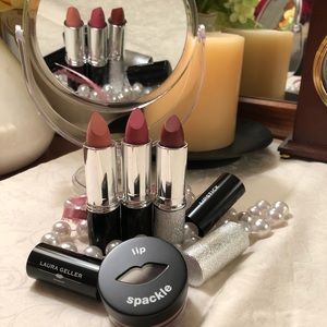 Laura Geller Lipstick Set of Three & Lip Spackle